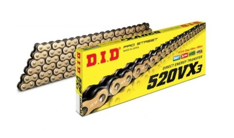 DID 520VX3G&B-94 ŁAŃCUCH NAPĘDOWY (94 OGNIWA) (OTWARTY + ZAPINKA) DID