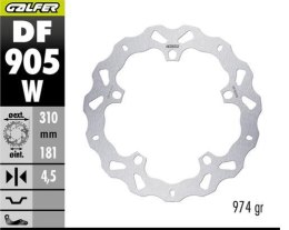 GALFER TARCZA HAMULCOWA PRZÓD BMW R 1300GS '23-'25 (WAVE DISC) (310X181X4.5MM) GALFER