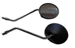 GZ LUSTERKO UNIWERSALNE KOMPLET Z HOMOLOGACJĄ (M10/1,25) GWINT PRAWY, KOLOR CZARNY/SREBRNY (KOMPLET 2 SZT) (HONDA) GZ