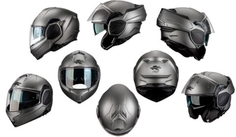 KAPPA 2024/12 KASK KV55 SOLID SZCZĘKOWY MODUŁOWY (FLIP-BACK) Z BLENDĄ KOLOR CZARNY MATT ROZMIAR 60 / L (HOMOLOGACJA ECE 22R06) KAPPA