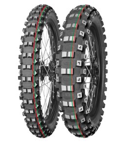 MITAS OPONA 120/80-19 TERRA FORCE MX-MH MEDIUM/HARD 63M TT (CZERWONY/ZIELONY PASEK) TYŁ DOT 2022 (DOT:DODD) (26516) WYCOFANE (ZA MITAS