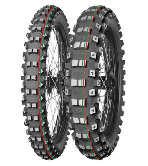 MITAS OPONA 120/80-19 TERRA FORCE MX-MH MEDIUM/HARD 63M TT (CZERWONY/ZIELONY PASEK) TYŁ DOT 2022 (DOT:DODD) (26516) WYCOFANE (ZA MITAS