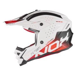 NOX KASK OFF ROAD / CROSS DZIECIĘCY/JUNIOR/KID N761 GRADIENT KOLOR CZARNY/CZERWONY/BIAŁY ROZMIAR XL NOX