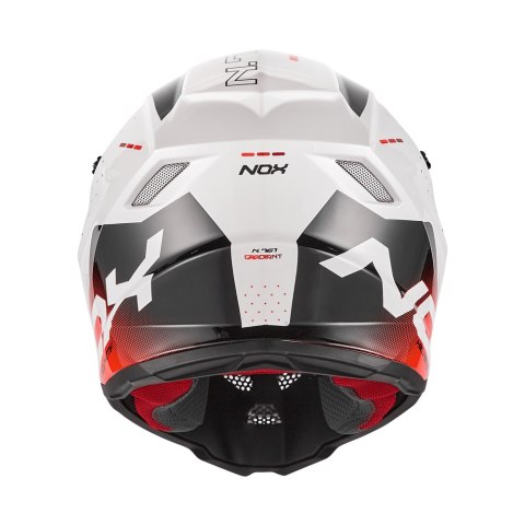 NOX KASK OFF ROAD / CROSS DZIECIĘCY/JUNIOR/KID N761 GRADIENT KOLOR CZARNY/CZERWONY/BIAŁY ROZMIAR XL NOX