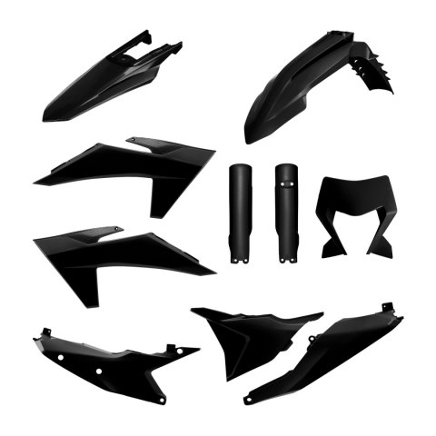 POLISPORT KOMPLET PLASTIKÓW (FULL KIT) KTM EXC/EXC-F/XC-W/XC-WF TBI '24-'25 W ZESTAWIE OSŁONA LAMPY ORAZ OSŁONY AMORTYZATORÓW (8 POLISPORT