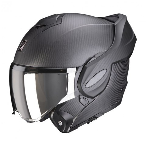 SCORPION KASK SZCZĘKOWY (SZCZĘKA DO TYŁU) EXO-TECH CARBON SOLID MATT BLACK KOLOR CZARNY MAT (KARBON) ROZMIAR XXL SCORPION