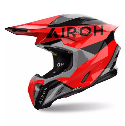 AIROH NOWY TOWAR KASK CROSS / ENDURO / ATV / QUAD TWIST 3 KING RED GLOSS KOLOR CZARNY/SZARY/CZERWONY ROZMIAR M AIROH