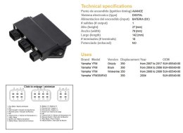 DZE MODUŁ ZAPŁONU CDI YAMAHA YFM 350 GRIZZLY '07-'13; BRUIN '04-'06; WOLVERINE '06-'09 (5UH-85540-00) DZE ELEKTRYKA