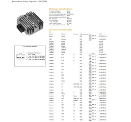 DZE REGULATOR NAPIĘCIA YAMAHA FZ6 '09-'17; FZR 600R '95-'99; SRX 700 '00-'02; TDM 850 '96-'01; TMAX 500 '00-'03; VT 700 VENTURE  DZE ELEKTRYKA