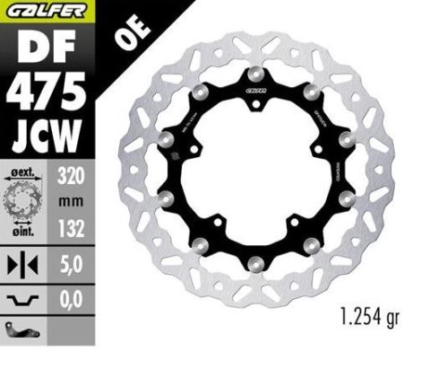 GALFER TARCZA HAMULCOWA PRZÓD YAMAHA MT-10 '17-; YZF -R6 '17-'23; YZF-R9 '25; FZ 1 '06'; YZF-R1 '04-'23; V MAX 1700 '09- (WAVE F GALFER