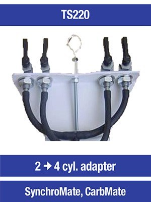 OPTIMATE TECMATE ADAPTER DO SYNCHRONIZATORÓW GAŹNIKA SYNCHROMATE ORAZ CARBMATE Z 2 NA 4 CYLINDRY TECMATE