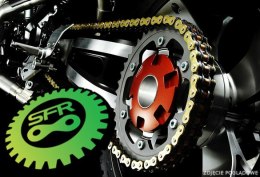 SFR ŁAŃCUCH NAPĘDOWY 428S-140 (140 OGNIW) BEZ O-RINGÓW WZMOCNIONY (DO 125CCM) KOLOR ZŁOTY (428/140) SFR