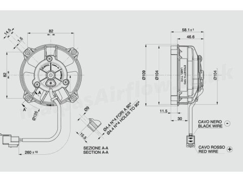 SPAL WENTYLATOR CHŁODNICY Z OKABLOWANIEM KTM EXC-F / XCF-W / FREERIDE / XC-W / XC-W TPI / EXC / EXC TPI, HUSQVARNA FE / FE S, GA SPAL