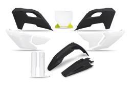 UFO 2025/04 KOMPLET PLASTIKÓW (FULL KIT) Z OSŁONAMI TELESKOPÓW (AMORTYZATORÓW) HUSQVARNA TC 125 / 250 '23-'24, FC 250 / 350 / 45 UFO