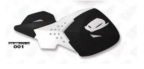 UFO OSŁONY RĄK (HANDBARY) ESCALADE KOLOR CZARNO/BIAŁY (Z MOCOWANIAMI 22MM) UFO