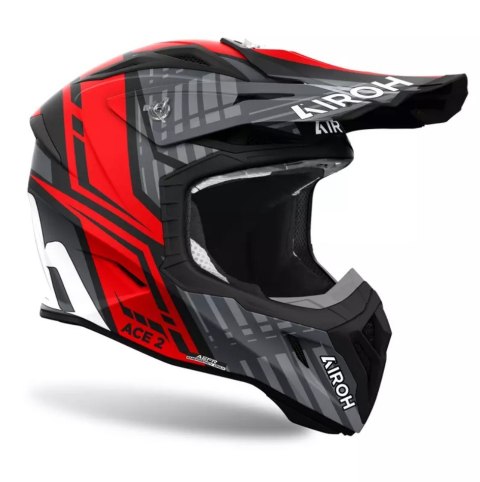 AIROH KASK CROSS / ENDURO / ATV / QUAD AVIATOR ACE 2 PROUD KOLOR CZERWONY/SZARY MAT ROZMIAR S AIROH