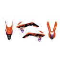 BLACKBIRD KOMPLET NAKLEJEK (OKLEIN) KTM SX/SX-F '13-'15, EXC/EXC-F '14-'16, DREAM 5 KOLOR POMARAŃCZOWY CZARNY BLACKBIRD