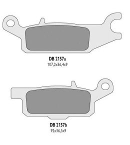 DELTA BRAKING KLOCKI HAMULCOWE KH445 YAMAHA YFM 550 GRIZZLY '11-14, YFM 700 GRIZZLY '07-18 LEWY TYŁ - ZASTĘPUJĄ DB2157MX-N ORAZ  DELTA BRAKING