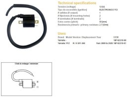 DZE CEWKA ZAPŁONOWA YAMAHA YFZ 450R '09-'20 (OEM 18P-82310-00) DZE ELEKTRYKA