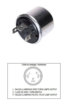 DZE PRZERYWACZ KIERUNKOWSKAZÓW UNIWERSALNY (12V 2+2 21W) DZE ELEKTRYKA
