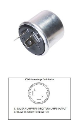 DZE PRZERYWACZ KIERUNKOWSKAZÓW UNIWERSALNY (12V 2+2 21W) DZE ELEKTRYKA