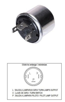 DZE PRZERYWACZ KIERUNKOWSKAZÓW UNIWERSALNY (6V 2+2 21W) DZE ELEKTRYKA