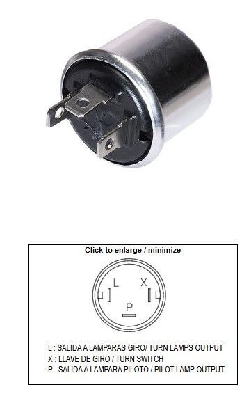 DZE PRZERYWACZ KIERUNKOWSKAZÓW UNIWERSALNY (6V 2+2 21W) DZE ELEKTRYKA