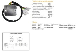 DZE REGULATOR NAPIĘCIA HONDA CBR 900RR (929) '00-'03 (SH678C-13) (ESR436;ESR430) (31600-MCJ-641) DZE ELEKTRYKA