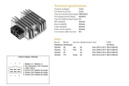 DZE REGULATOR NAPIĘCIA YAMAHA CE 50 JOG '07-'17; XC 50 VINO '08-'14; XF 50 '06-'14; YW 50 ZUMA '12-'17 (3B3-H1960-00) MOFSET (35 DZE ELEKTRYKA