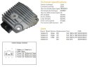 DZE REGULATOR NAPIĘCIA YAMAHA XV 125 VIRAGO '97-'98; XV 250 VIRAGO '96-'07; XV 250 V-STAR '08-'15 (3DM-81960-00) DZE ELEKTRYKA