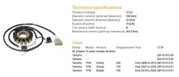 DZE UZWOJENIE ALTERNATORA STATOR YAMAHA YFM 550 GRIZZLY '09-'14; YFM 700 GRIZZLY '07-'20; YFM 700 KODIAK '19-'20 (OEM 28P-81410- DZE ELEKTRYKA