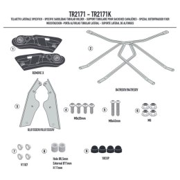 KAPPA 2025/07 STELAŻ POD TORBY (SAKWY) BOCZNE SZYBKIEGO MONTAŻU REMOVE-X YAMAHA TRACER 9 GT / GT+ '25, KAPPA