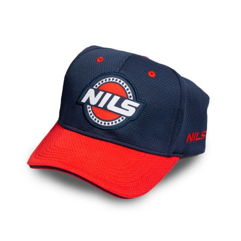 NILS CZAPKA Z DASZKIEM CZERWONY/NIEBIESKI NILS