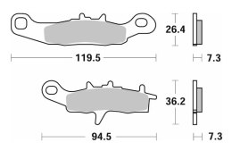 SBS KLOCKI HAMULCOWE NOWOŚĆ KH258 OFF-ROAD SINTER KOLOR ZŁOTY SBS