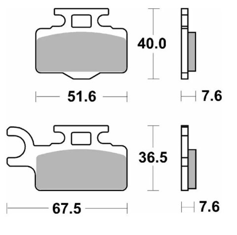 SBS KLOCKI HAMULCOWE NOWOŚĆ KH302 OFF-ROAD SINTER KOLOR ZŁOTY SBS