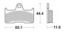 SBS KLOCKI HAMULCOWE NOWOŚĆ KH344 OFF-ROAD SINTER KOLOR ZŁOTY YAMAHA YFM 660 02-08 CF-MOTO, GOES TYŁ SBS