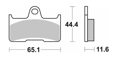 SBS KLOCKI HAMULCOWE NOWOŚĆ KH344 OFF-ROAD SINTER KOLOR ZŁOTY YAMAHA YFM 660 02-08 CF-MOTO, GOES TYŁ SBS