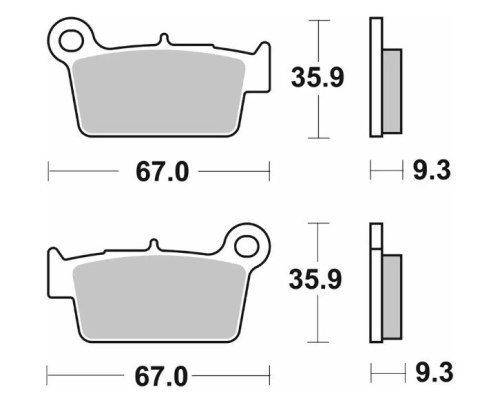SBS KLOCKI HAMULCOWE NOWOŚĆ KH367 OFF-ROAD CARBON PASUJE DO: YAMAHA YZ/YZF, KAWASAKI KXF, SUZUKI RMZ TYŁ SBS