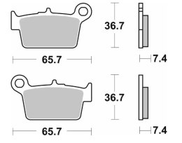 SBS KLOCKI HAMULCOWE NOWOŚĆ KH367/2 STREET STANDART CERAMIC KOLOR CZARNY PASUJE DO: TYŁ BETA RR 50/125 '08-'15, 200 URBAN '08-'1 SBS