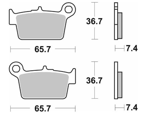 SBS KLOCKI HAMULCOWE NOWOŚĆ KH367/2 STREET STANDART CERAMIC KOLOR CZARNY PASUJE DO: TYŁ BETA RR 50/125 '08-'15, 200 URBAN '08-'1 SBS