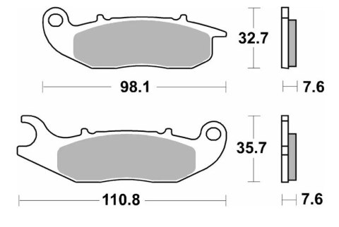 SBS KLOCKI HAMULCOWE NOWOŚĆ KH465 OFF-ROAD SINTER KOLOR ZŁOTY AJP PR3/PR4/PR5 '13-,DERBI TERRA/CITY CROSS 125 '08-'16, HONDA CRF SBS