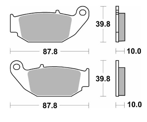 SBS KLOCKI HAMULCOWE NOWOŚĆ KH629 OFF-ROAD SINTER KOLOR ZŁOTY HONDA CRF 250L '13-'20, CRF 250RL RALLY '17-'20, CRF 300L/LR '21, SBS