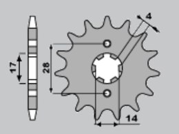 CHT PROMOCJA ZĘBATKA TYLNA 4402 52 YAMAHA DT50R, RIEJU 50, PEUGEOT 50, DEBI SENDA 50 (JTR1131.52) (ŁAŃC. 420)