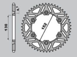 CHT WYPRZEDAŻ ZĘBATKA TYLNA ALUMINIOWA T7075 (ERGAL) 4500 49 APRILIA MXV/RXV/SXV 450/550 '06-'12 (JTR706.49)* (ŁAŃC. 520) KOLOR 