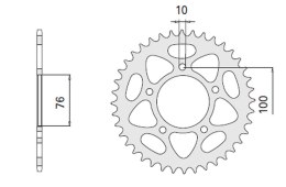 CHT ZĘBATKA TYLNA 4456 41 (2096-41) BENELLI 500/600/900