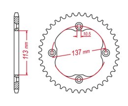 GROSSKOPF PROMOCJA ZĘBATKA TYLNA 4509 36 SUZUKI LTR 450 '06-'09 (JTR1760.36)