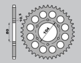 JR ZĘBATKA TYLNA 488 38 KAWASAKI GPZ 550 '82-'83