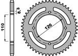 PBR ZĘBATKA TYLNA 4656 44 ALUMINIOWA (ERGAL) KAWASAKI KLX 125 (10-14) (ŁAŃC. 428)