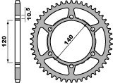 PBR ZĘBATKA TYLNA 475 37 C45 KAWASAKI W800 (11-15) (JTR1490.37) (ŁAŃC. 520)