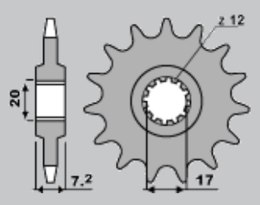 SIFAM ZĘBATKA TYLNA 4461 48 YAMAHA DT 50R 97-03, MBK 50 X LIMIT '00-'04 (ŁAŃC. 420) (JTR1832.48)